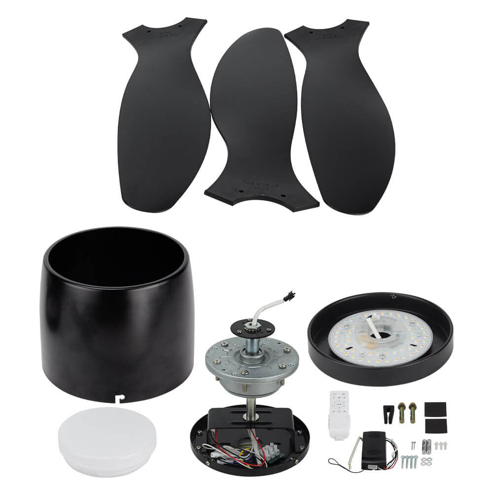 LED Fan Ceiling 18W/3CCT Black + Remote Control - image 4