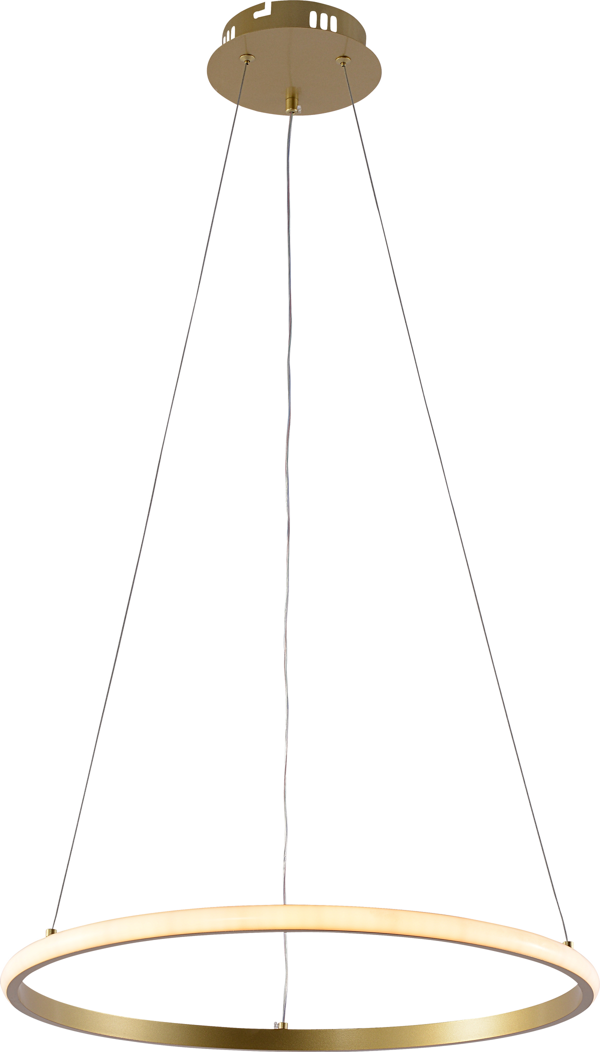 LED Pendant Lamp CCT 30W Brushed Gold Dimmable + Remote Control