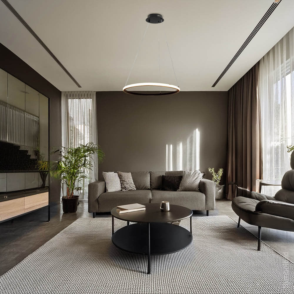 LED Pendant Lamp CCT 30W Black Dimmable + Remote Control - image 8