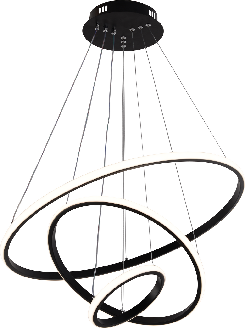 LED Pendant Lamp CCT 78W Black Dimmable + Remote Control - product view