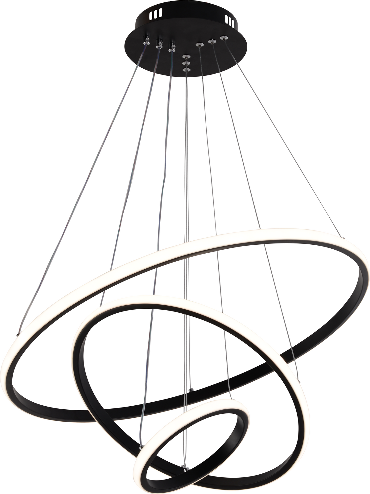 LED Pendant Lamp CCT 78W Black Dimmable + Remote Control - product view