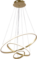 LED Pendant Lamp CCT 78W Brushed Gold Dimmable + Remote Control
