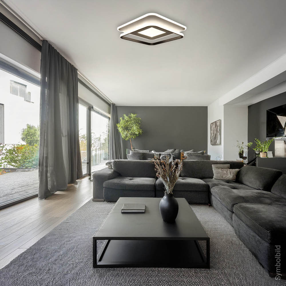 LED Ceiling Lamp CCT 60W White+Black Dimmable + Remote Control - image 5