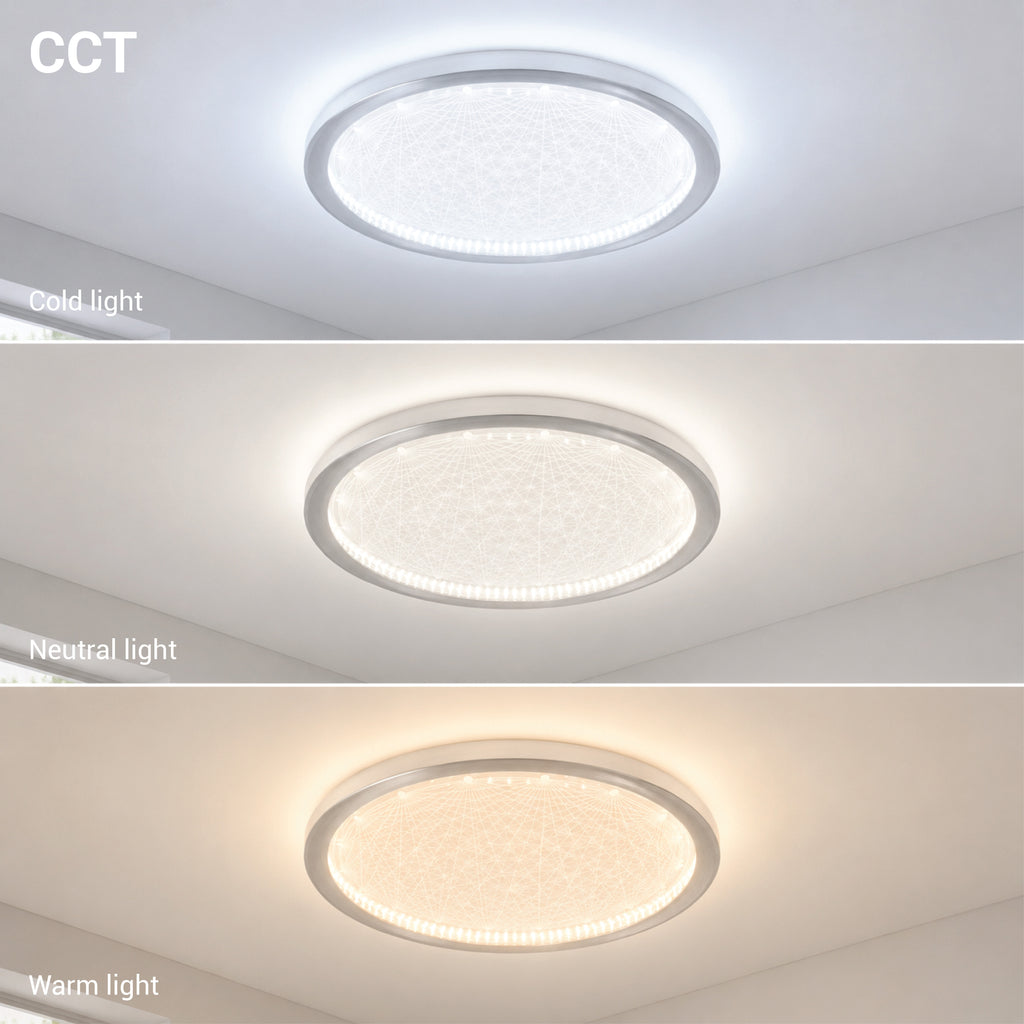 LED Ceiling Lamp CCT 42W Silver+CR Dimmable + Remote Control - image 3