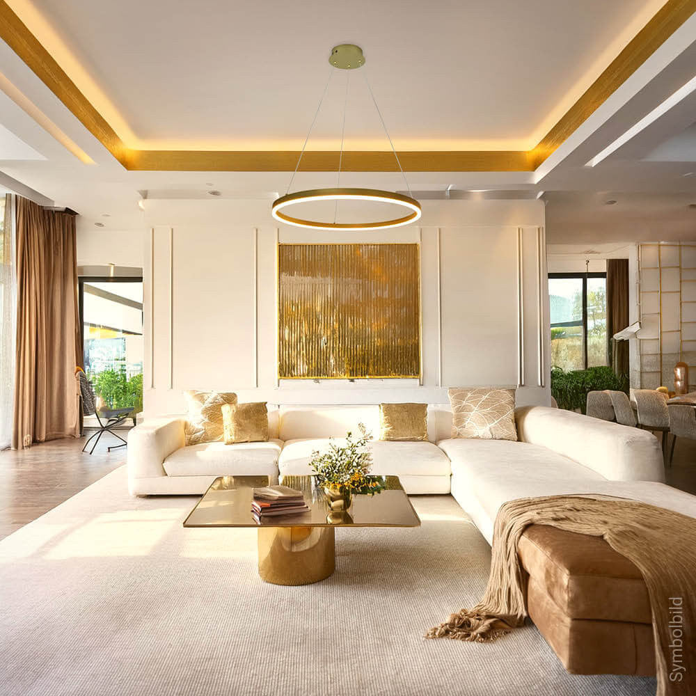 LED Pendant Lamp 22W Satin Gold - image 6