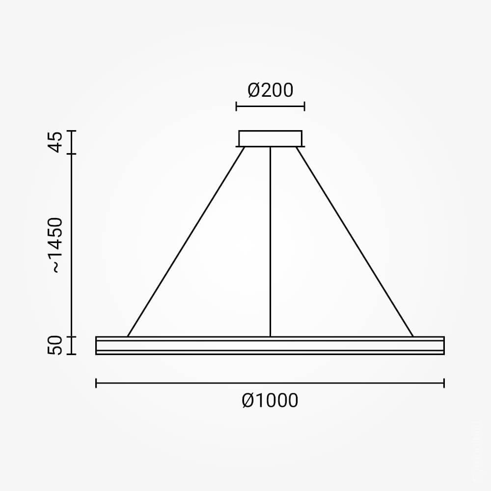 LED Pendant Lamp 60W Sand Black - image 3