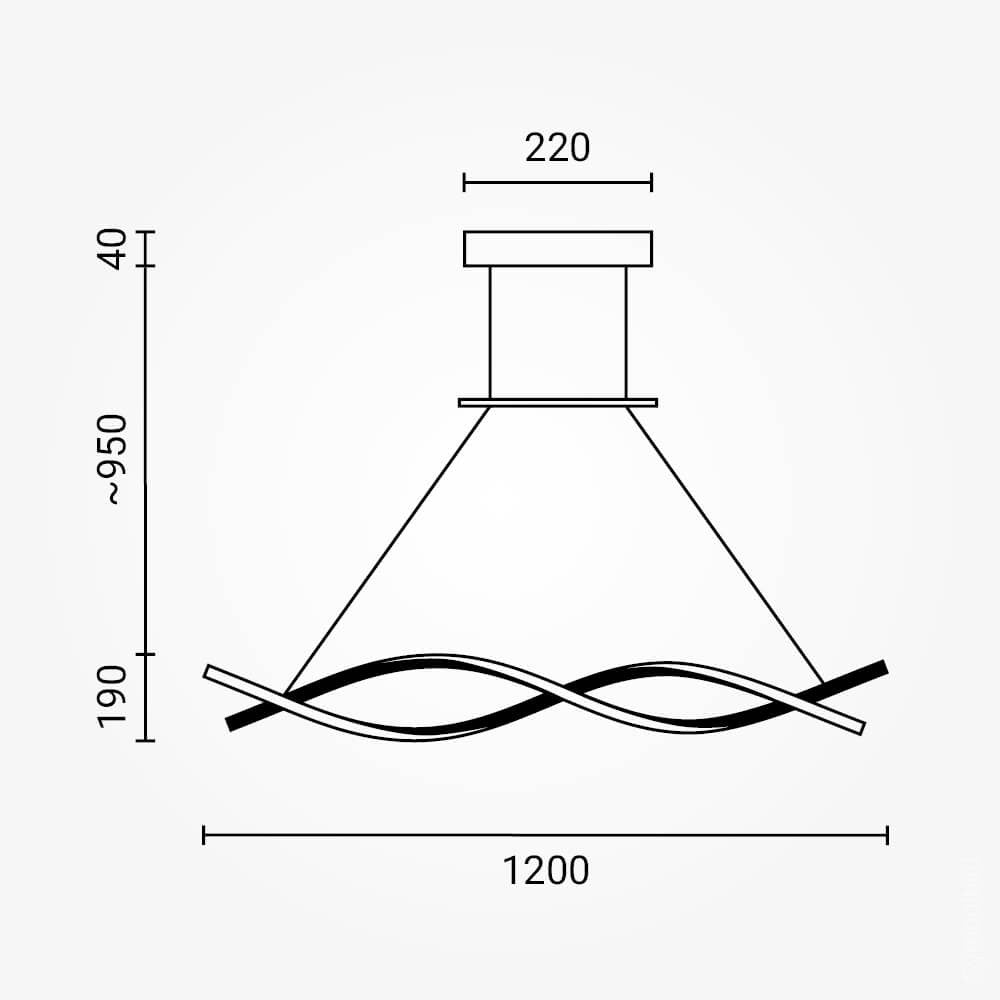 LED Pendant Lamp 28W Sand Black - image 3