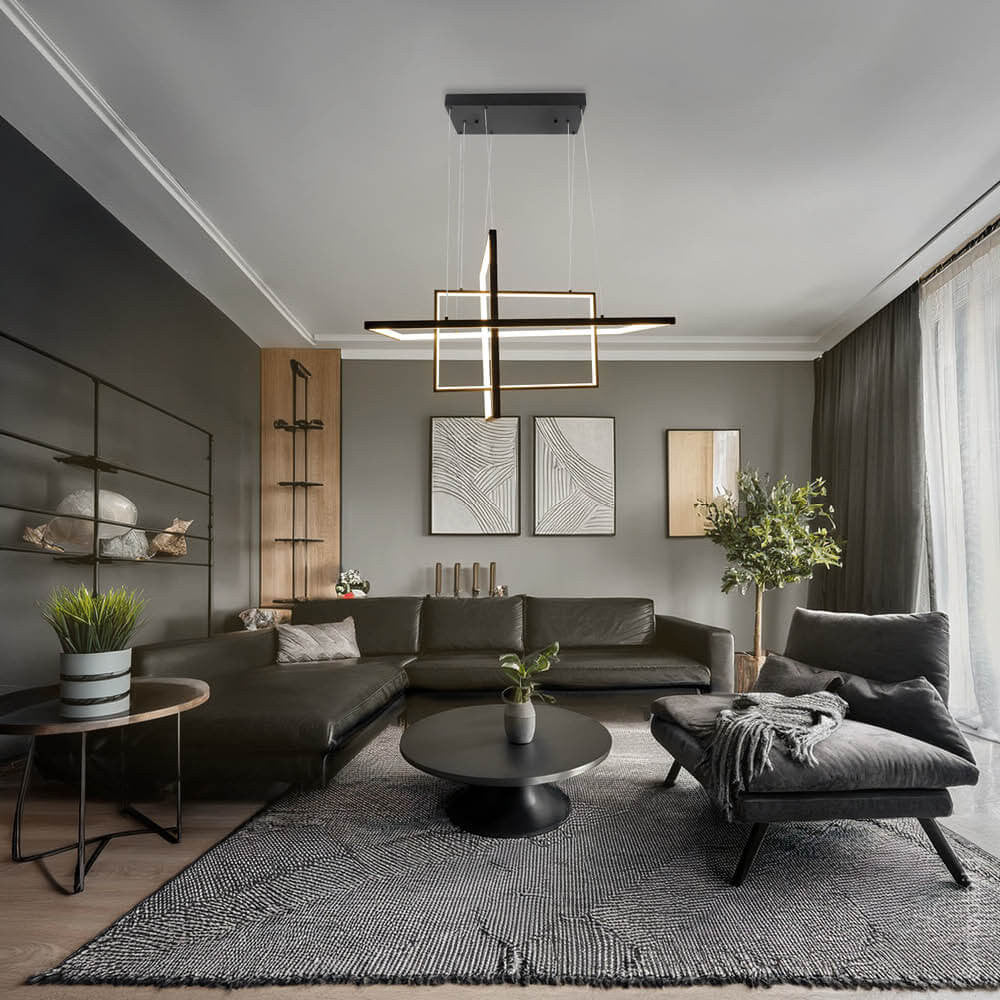 LED Pendant Lamp 67W Sand Black - image 6