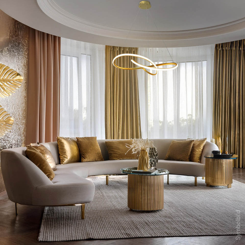 LED Pendant Lamp 30W Satin Gold - image 6