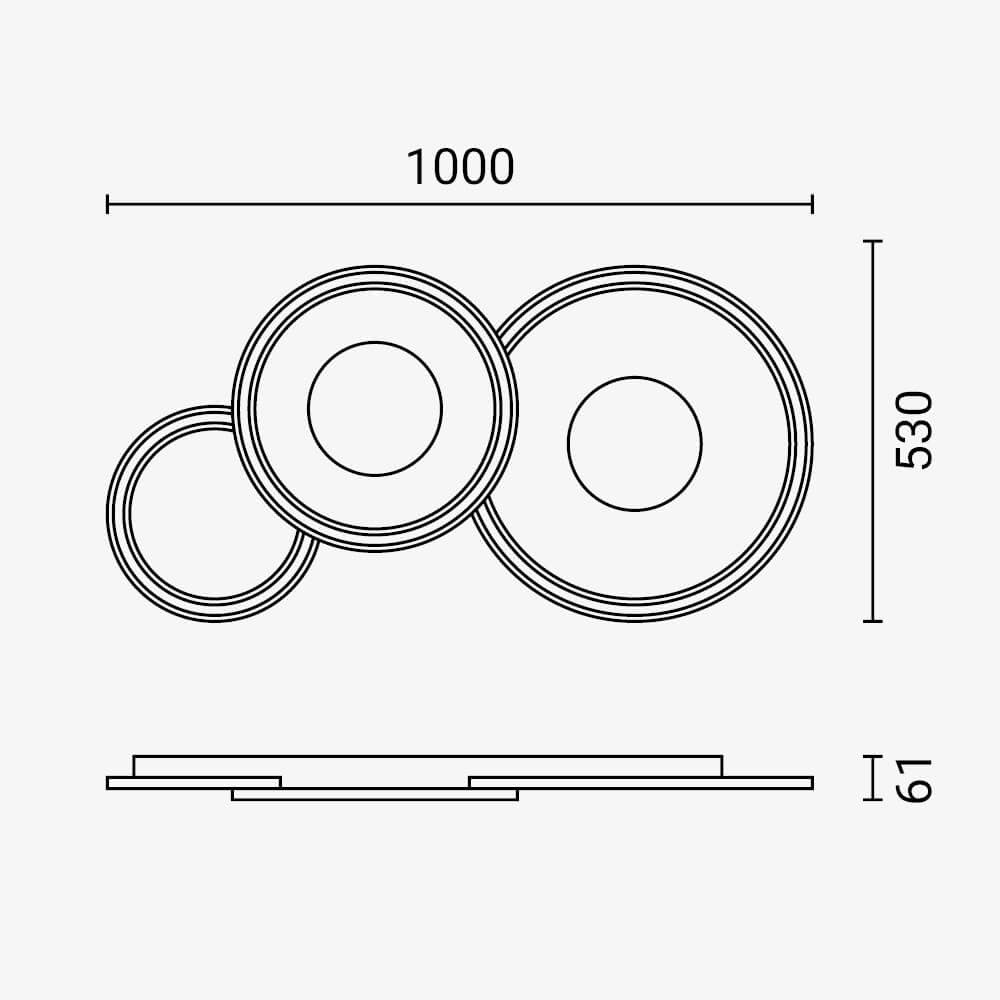 LED Ceiling Lamp 106W Sand White - image 4