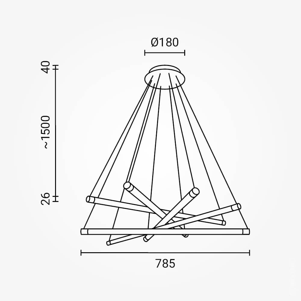 LED Pendant Lamp 35W Copper - image 3
