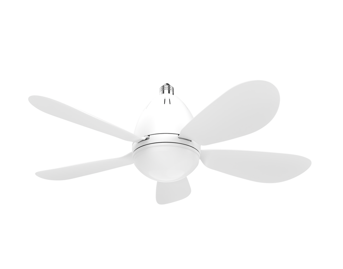 LED FAN Bulb E27 12W/3CCT White Body + Remote Control