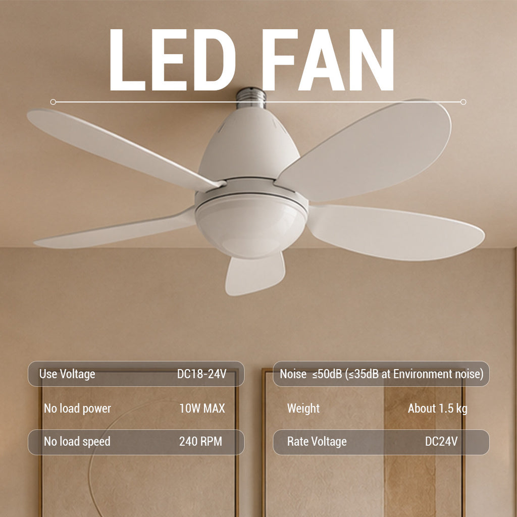 LED FAN Bulb E27 12W/3CCT White Body + Remote Control - image 5