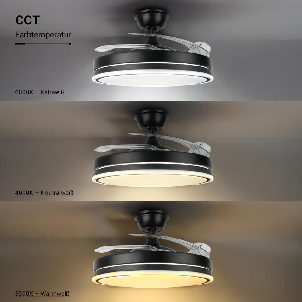 LED Fan Ceiling 36W/3CCT Black + Remote Control - image 5
