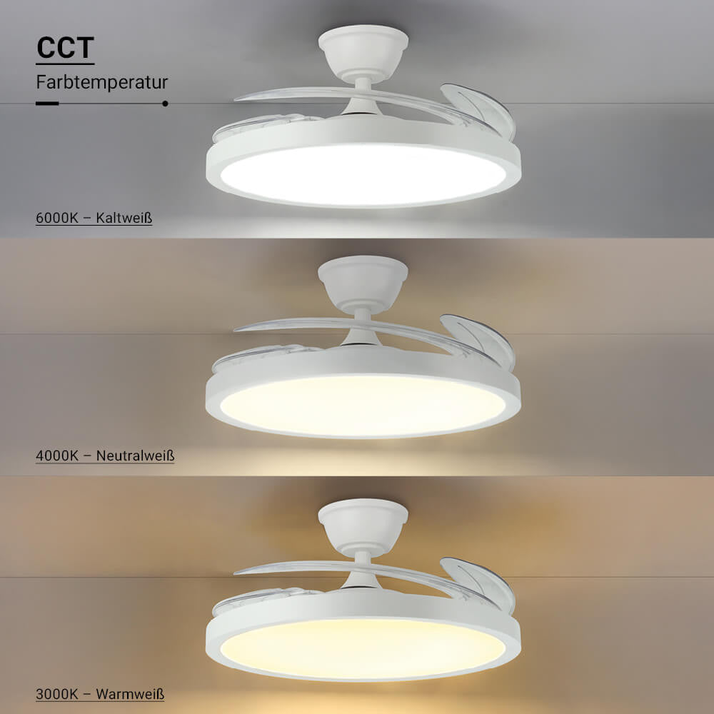 LED Fan Ceiling 36W/3CCT White Slim + Remote Control - image 5