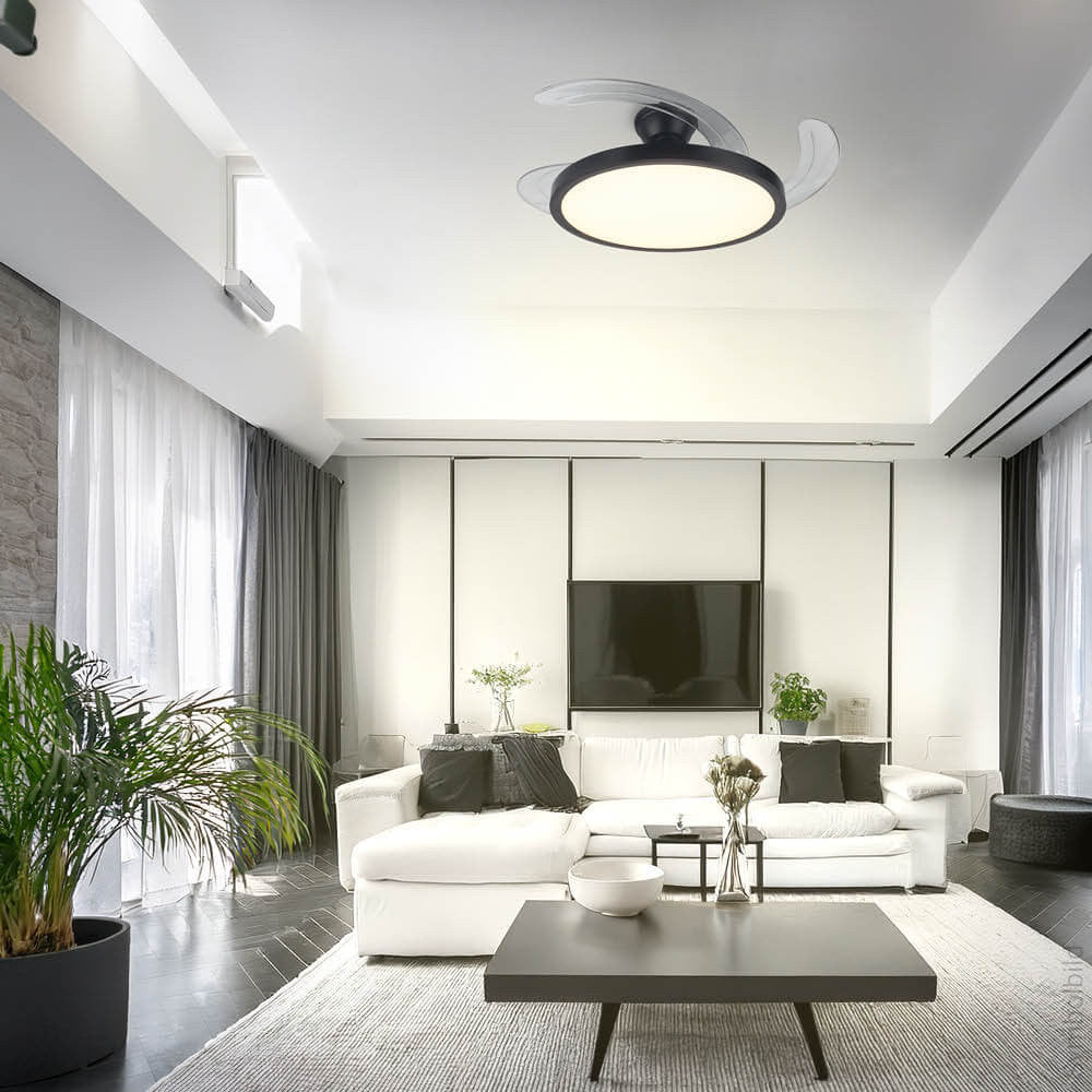 LED Fan Ceiling 36W/3CCT Black Slim + Remote Control - image 6