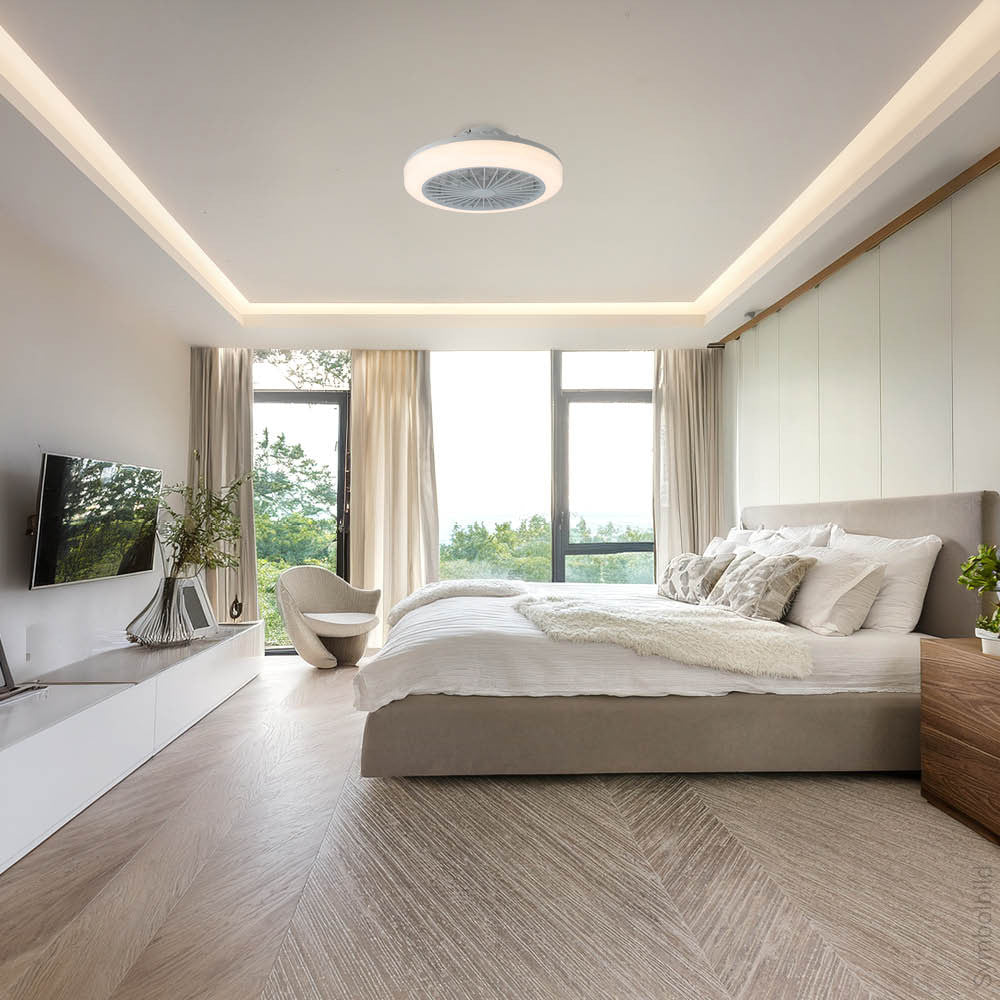 LED Fan Ceiling 36W/3CCT White + Remote Control - image 6