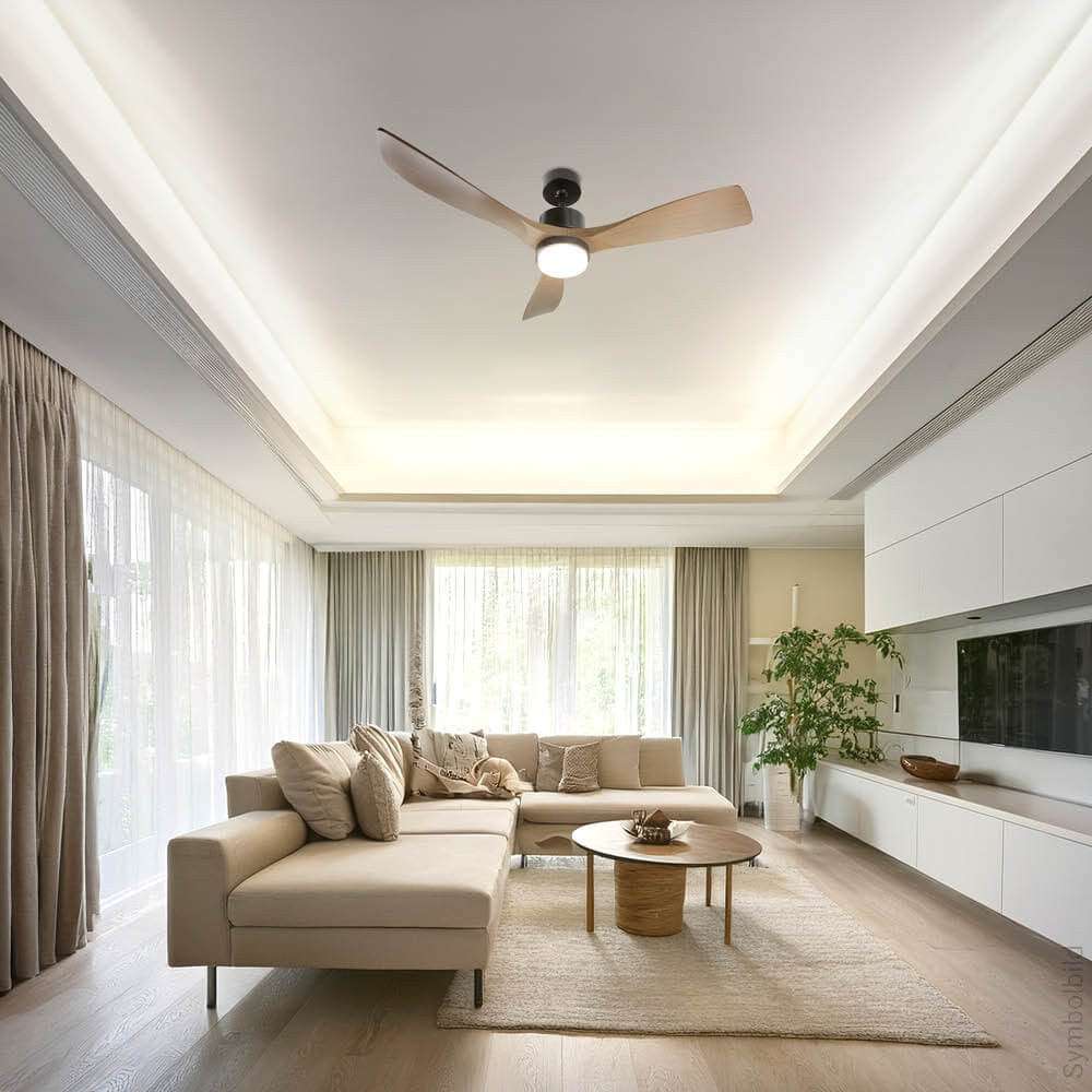LED Fan Ceiling 18W/3CCT Black Wood + Remote Control - image 6