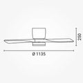 LED Fan Ceiling 18W/3CCT Black Wood + Remote Control - image 3