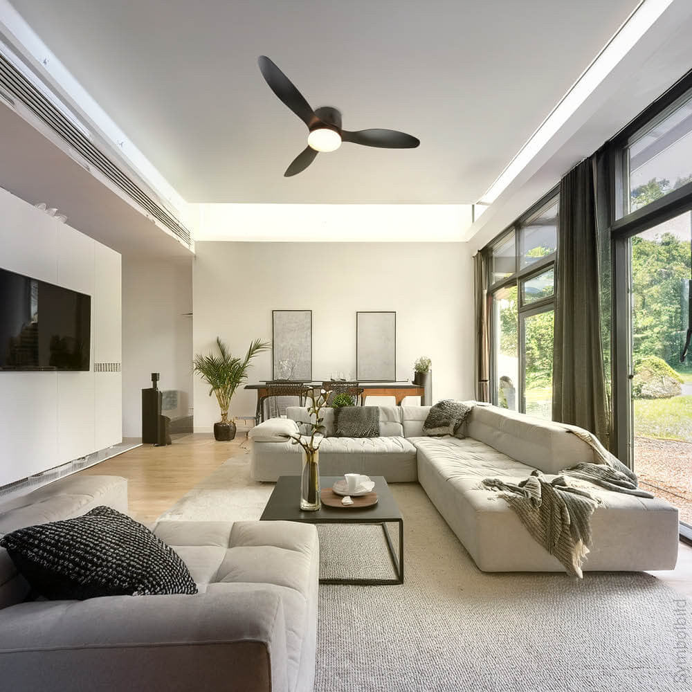 LED Fan Ceiling 18W/3CCT Black + Remote Control - image 5