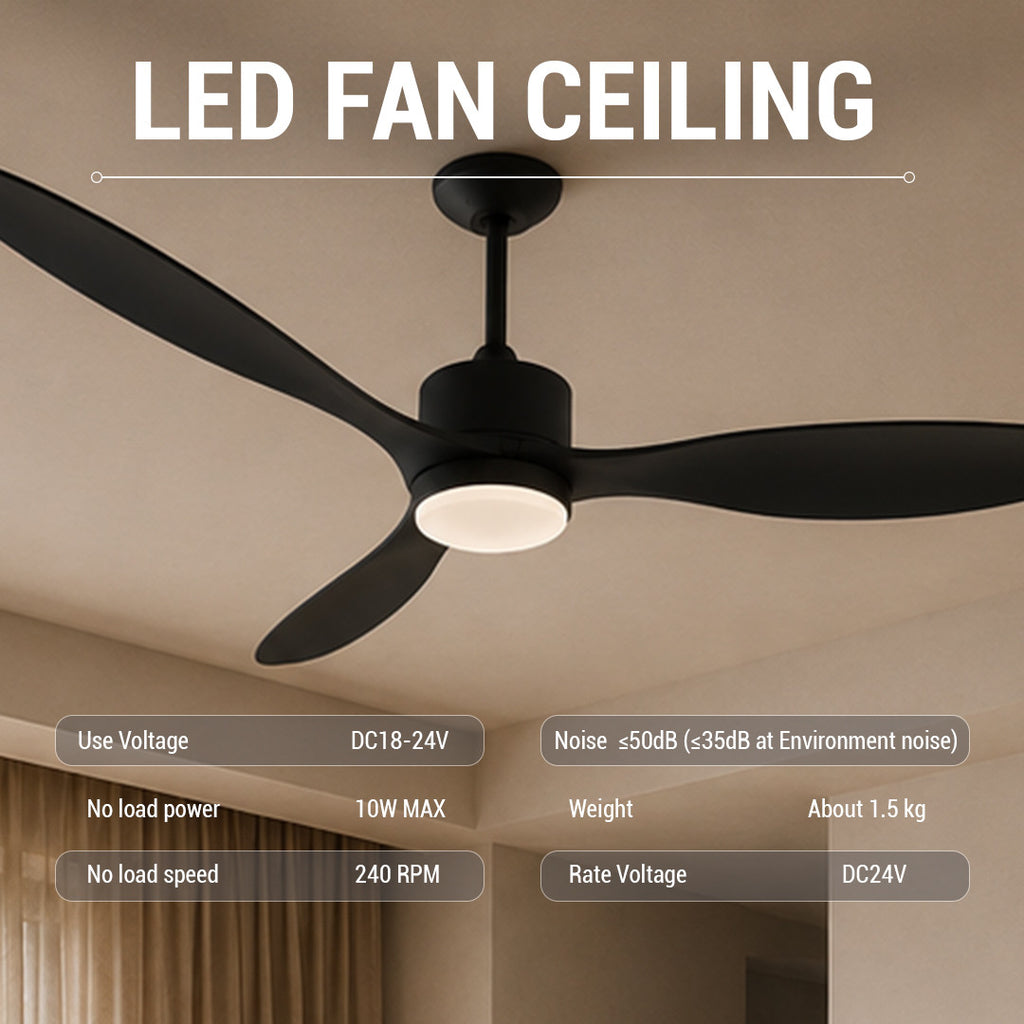 LED Fan Ceiling 18W/3CCT Black + Remote Control - image 7