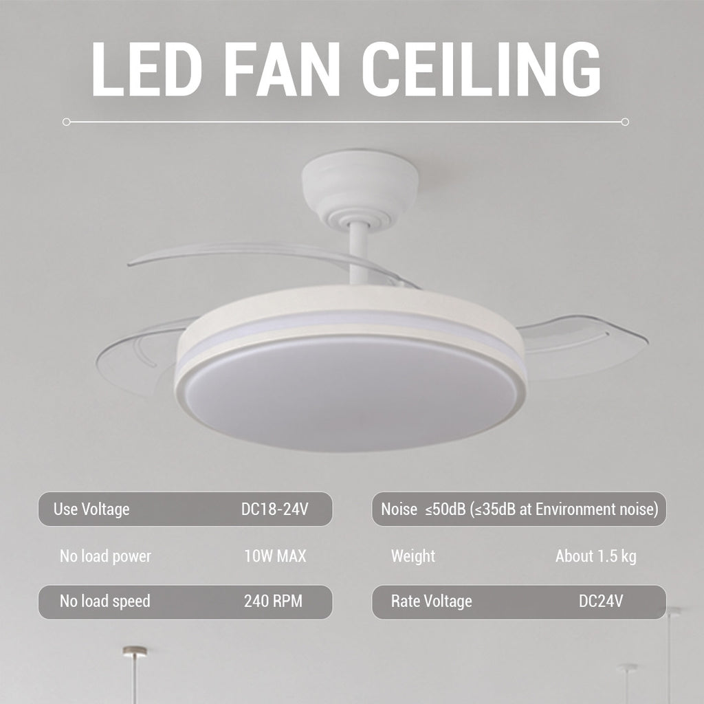 LED FAN Ceiling 20W/3CCT White Body + Remote Control - image 4