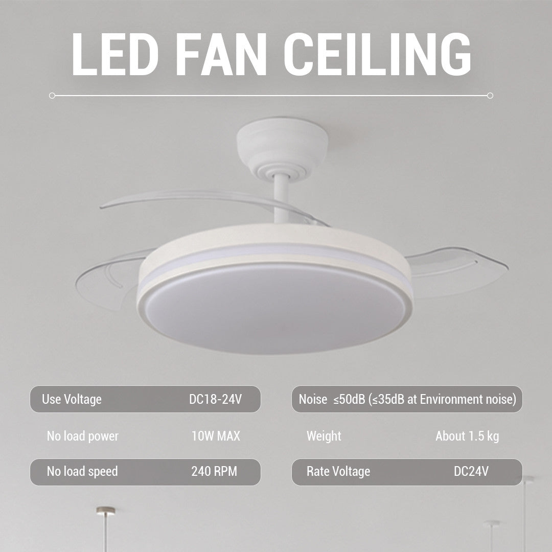 LED FAN Ceiling 20W/3CCT White Body + Remote Control - image 4