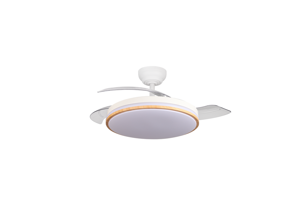LED FAN Ceiling 30W/3CCT White/Wood + Remote Control