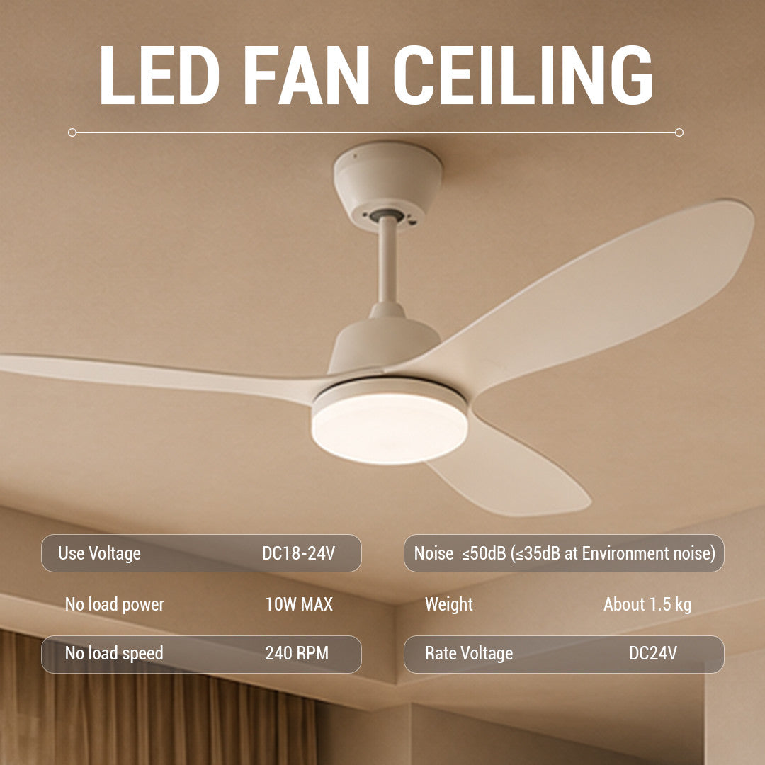 LED FAN Ceiling 18W/3CCT White Body + Remote Control - image 5