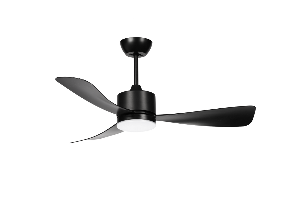 LED FAN Ceiling 18W/3CCT Black Body + Remote Control