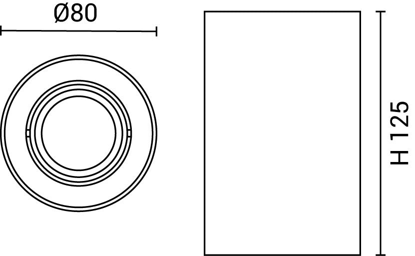 Spotlight Fixture Round Plastic Max 10W - product view