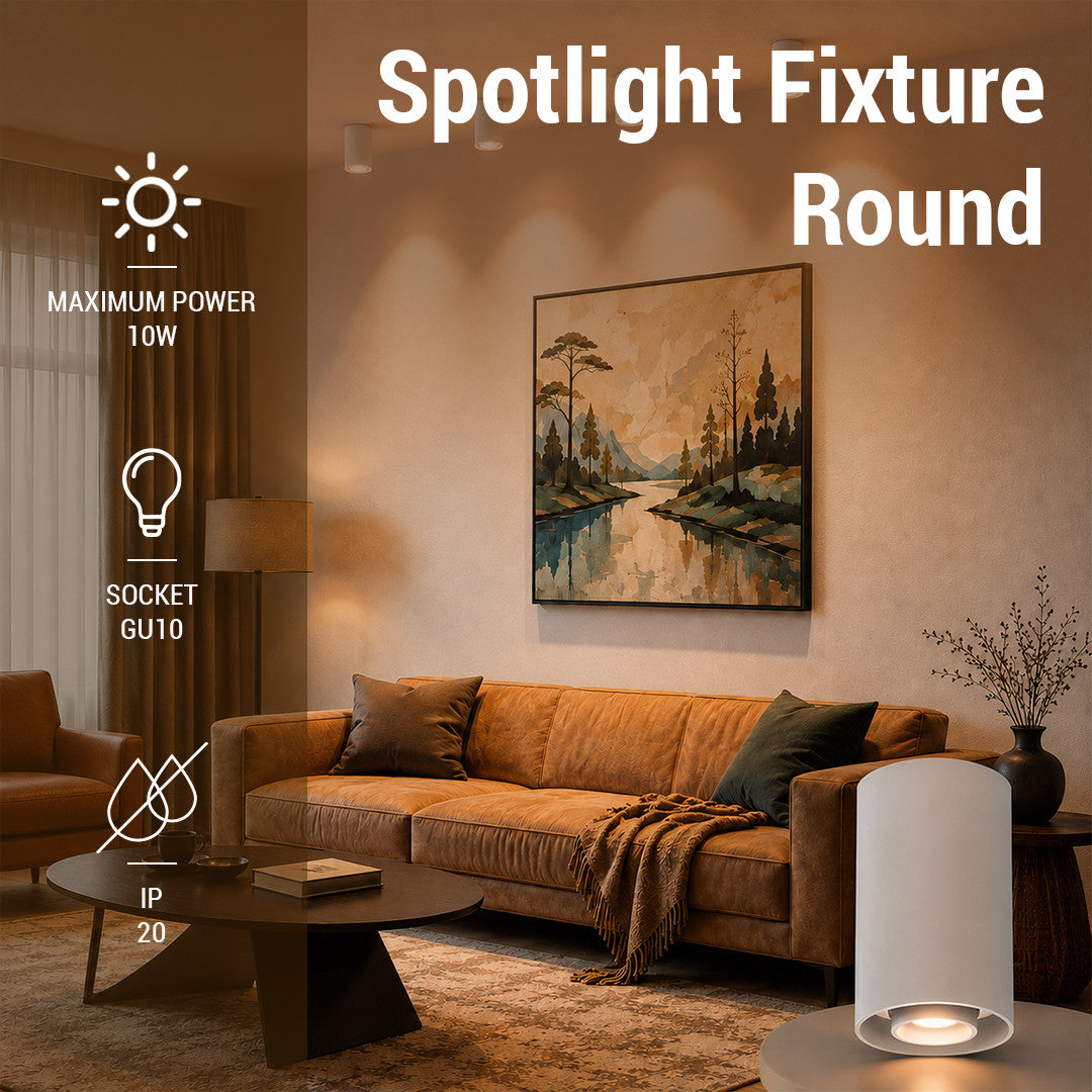 Spotlight Fixture Round Plastic - image 3