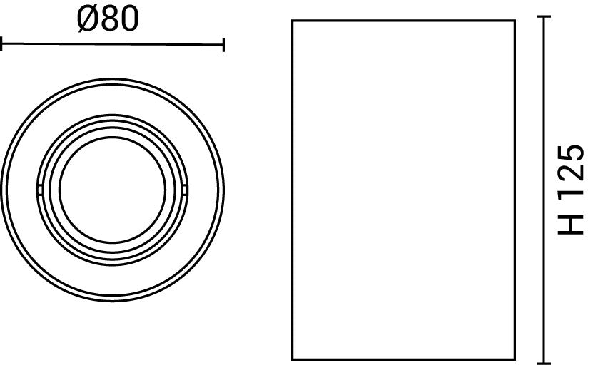 Spotlight Fixture Round Plastic - product view