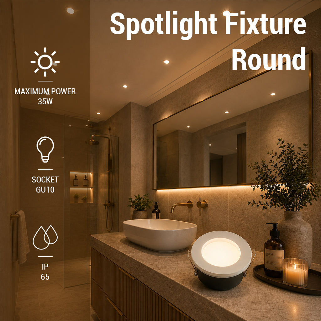 Spotlight Fixture Round Aluminium Max 35W - image 3