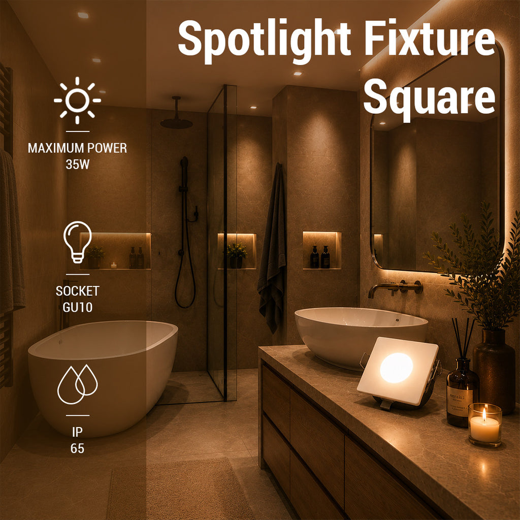 Spotlight Fixture Square Aluminium Max 35W - image 3