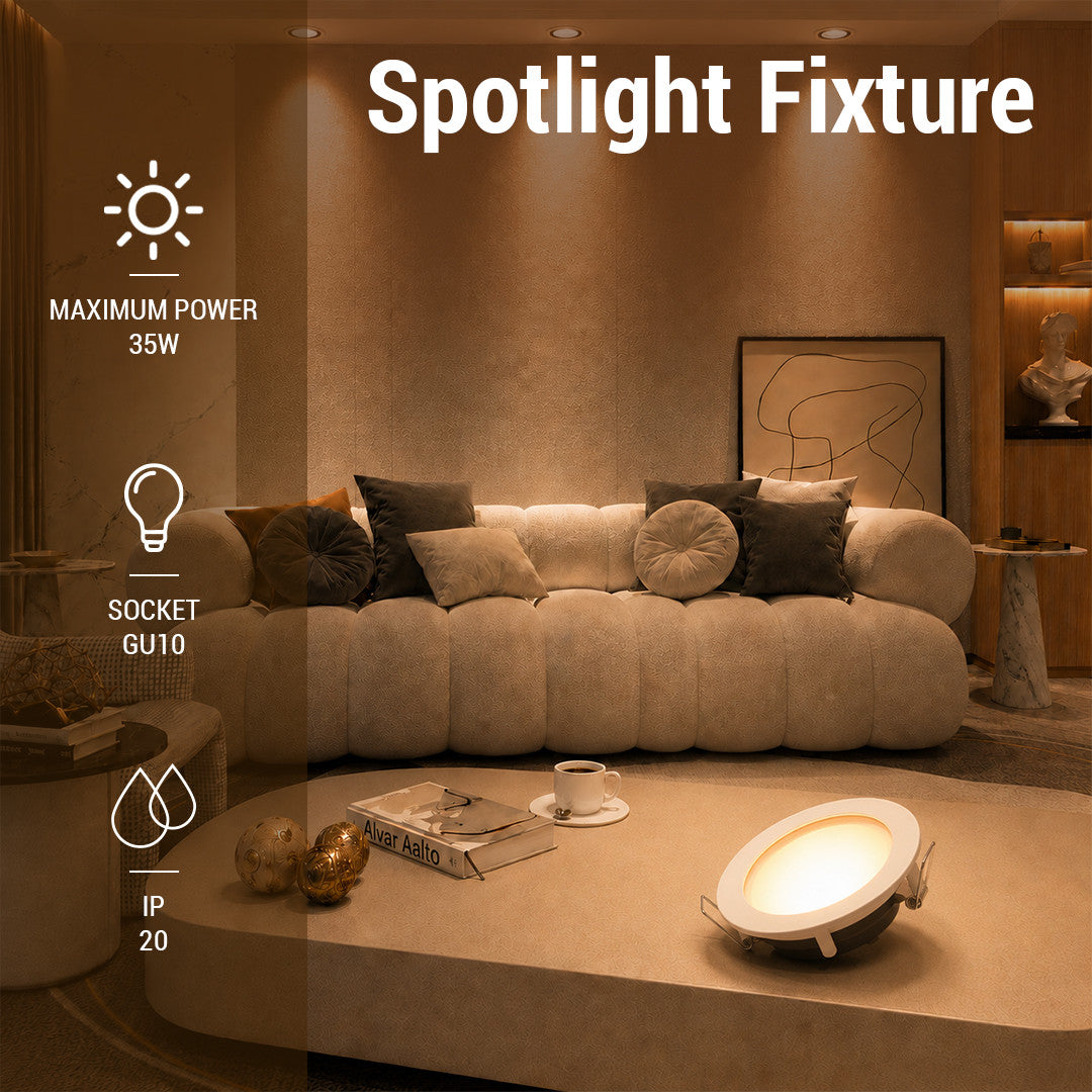 Spotlight Fixture Aluminium White/Black Max 35W - image 3