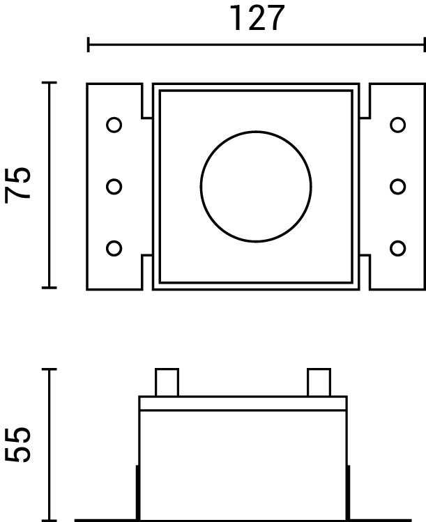 Spotlight Fixture Aluminium White - product view