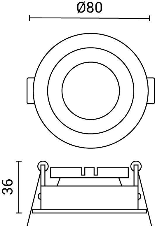 Spotlight Fixture Round - product view