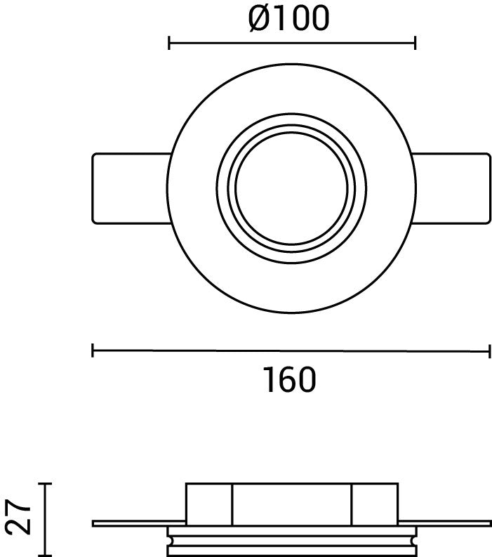 Ceiling Fitting Trimless Recessed - product view