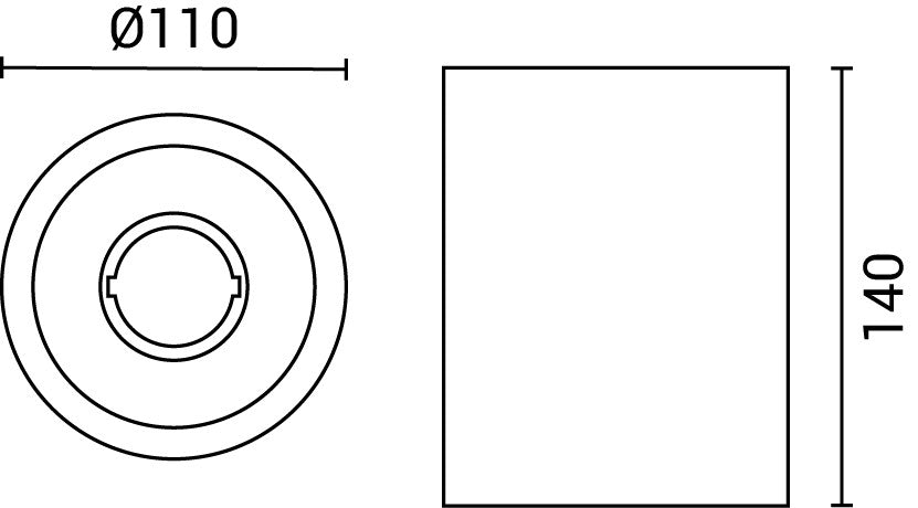 Ceiling Lamp Surface White - product view
