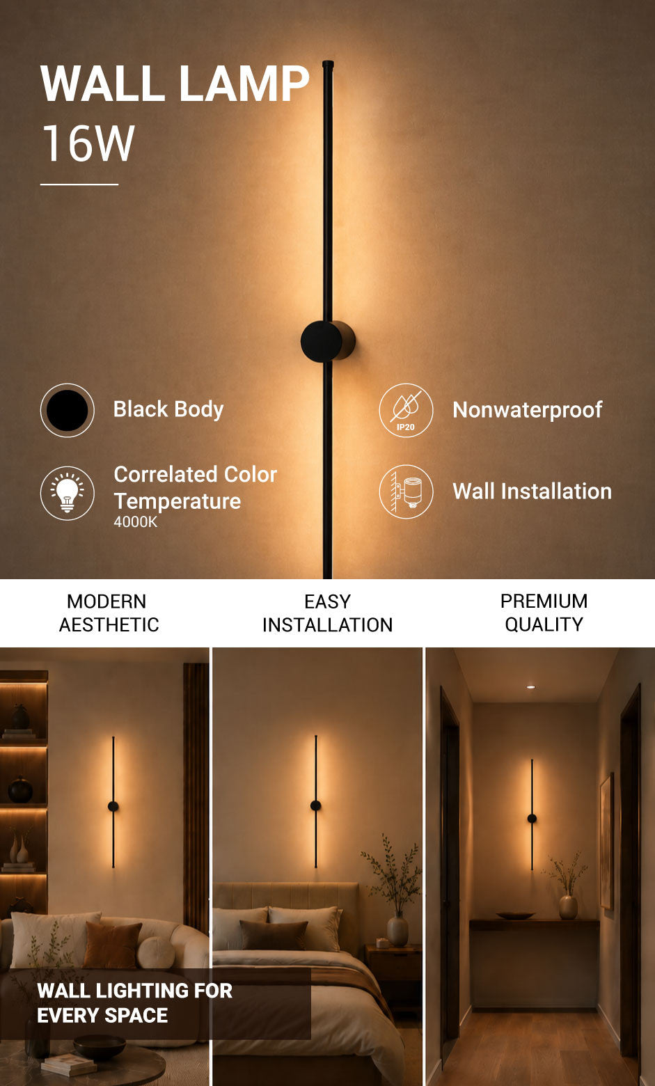 LED Wall Light 16W - product view