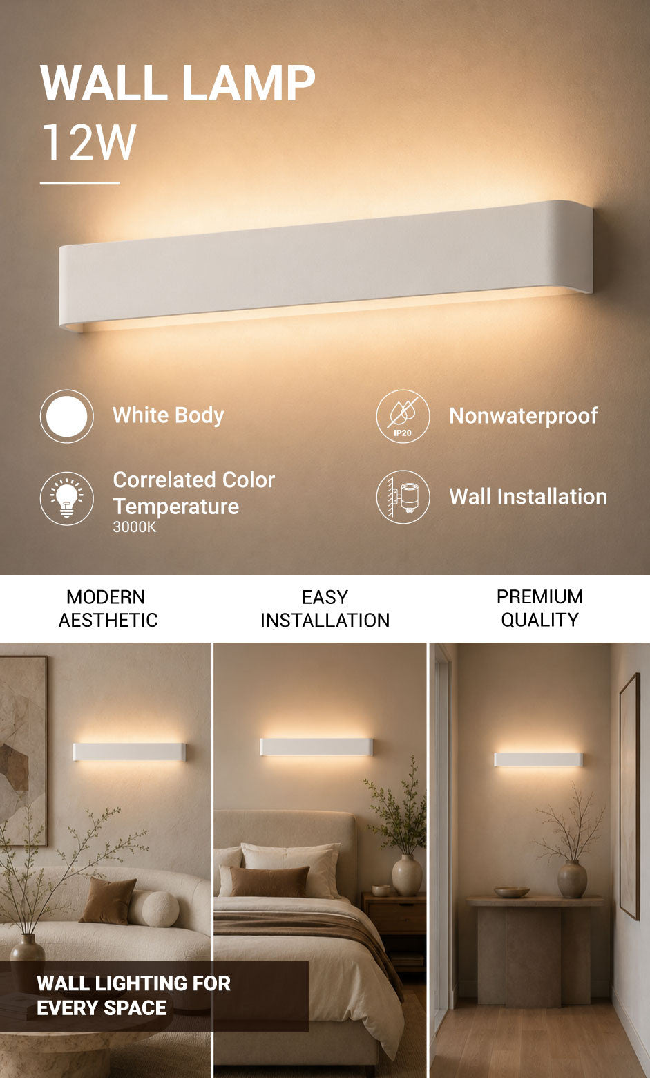 LED Wall Light 12W - product view