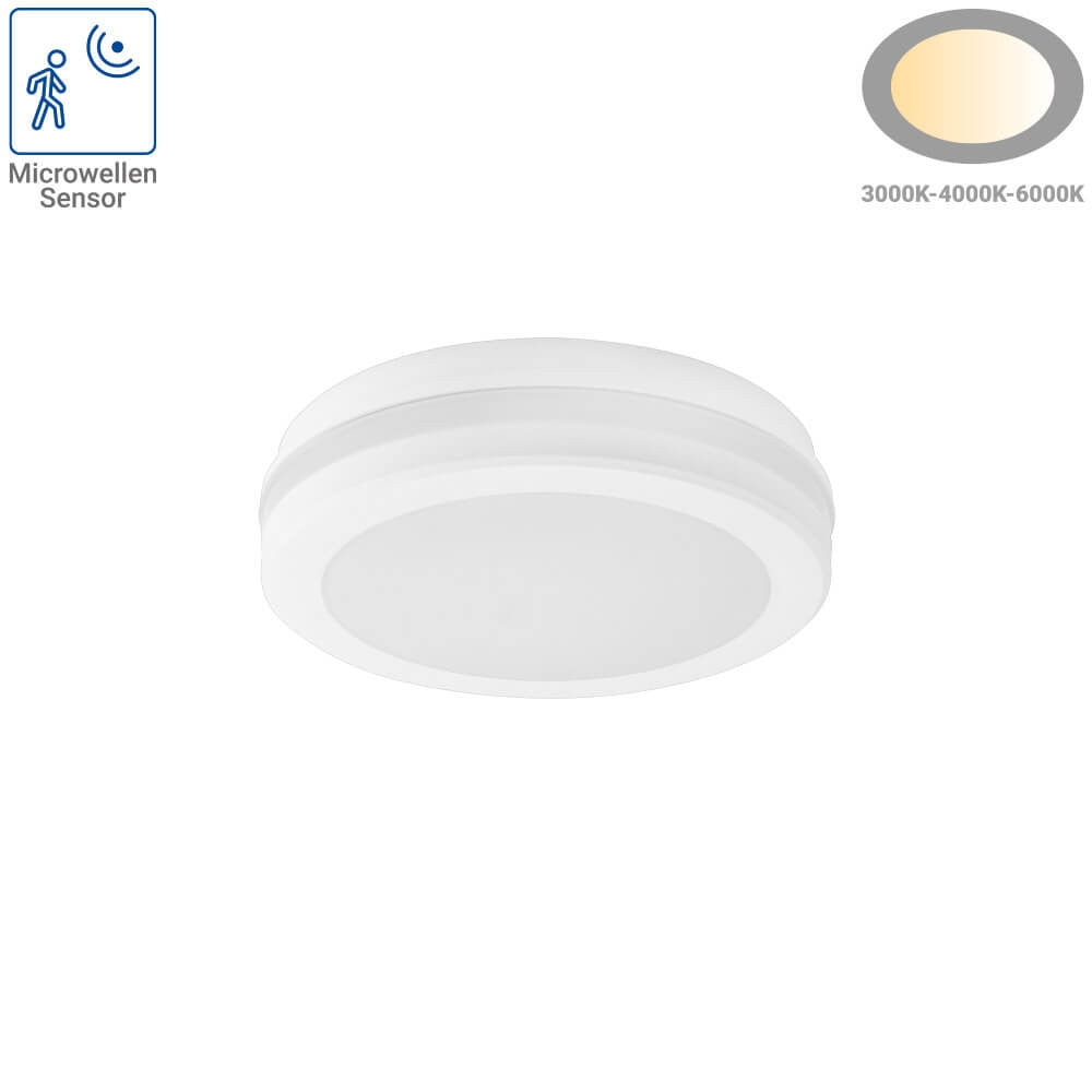 LED Outdoor Ceiling Light White 30W CCT IP65 - MICROWAVE SENSOR - image 5