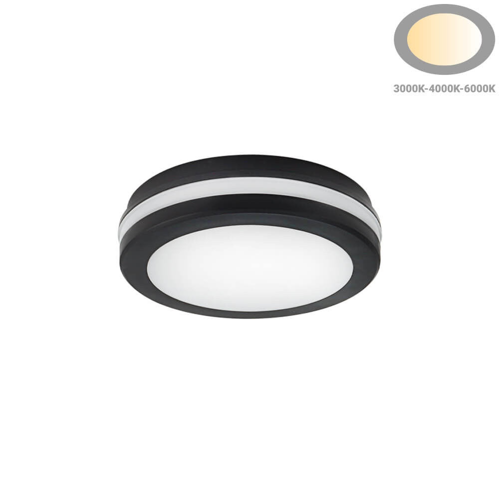 LED Outdoor Ceiling Light Black 30W CCT IP65 - image 5