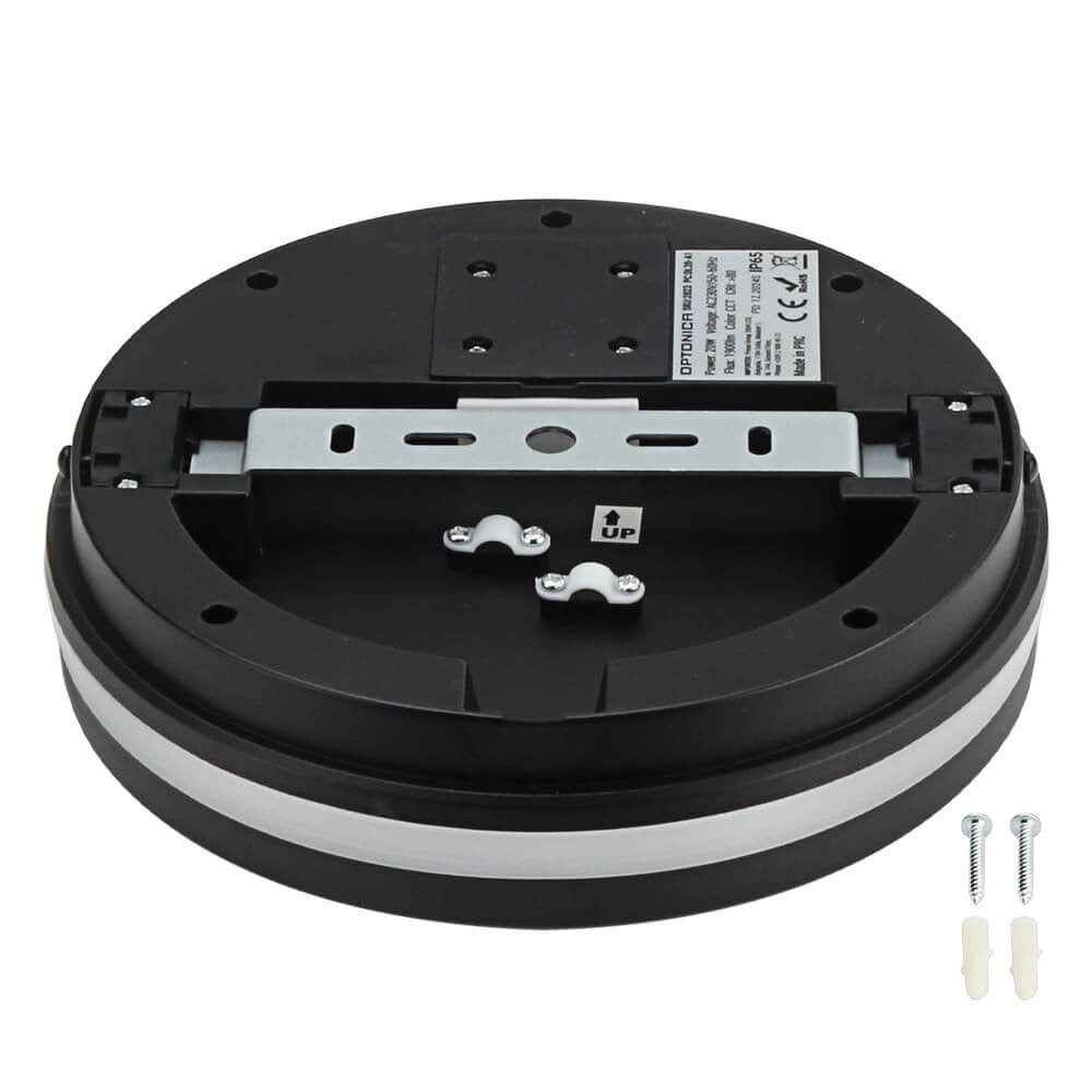 LED Outdoor Ceiling Light Black 30W CCT IP65 - MICROWAVE SENSOR - image 4