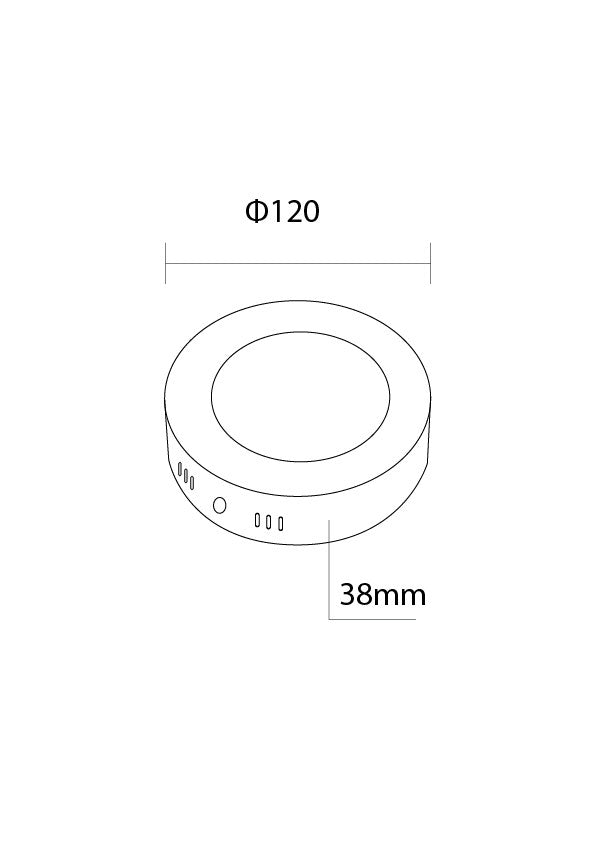 LED Surface Panel Round AC85-260V - product view