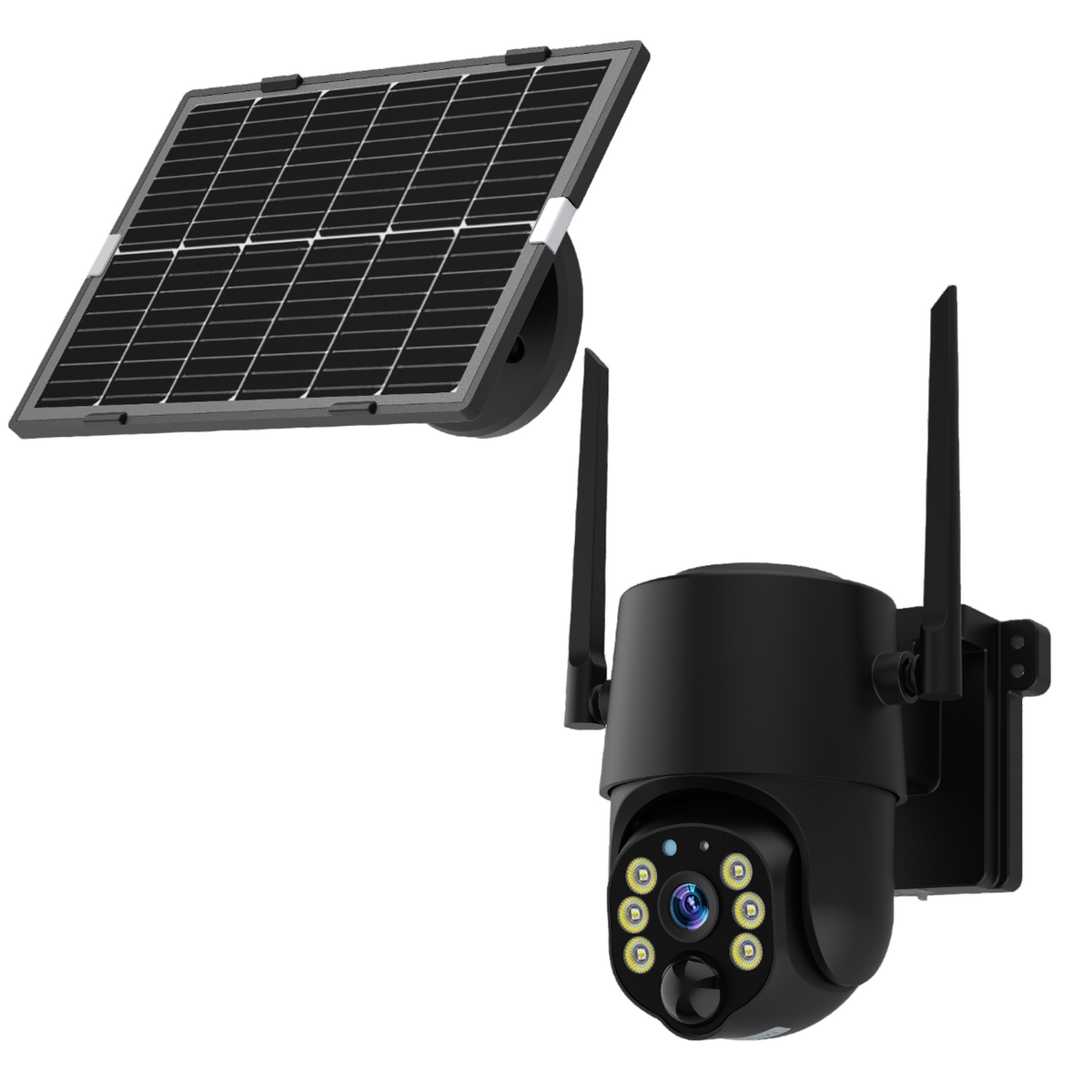 4MP Wi-Fi Solar Battery IP Camera Black SD-Slot