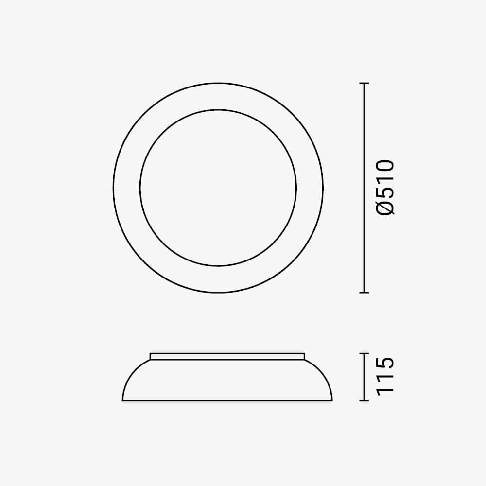 LED Ceiling Light 24W Black/Wood Body CCT - image 4