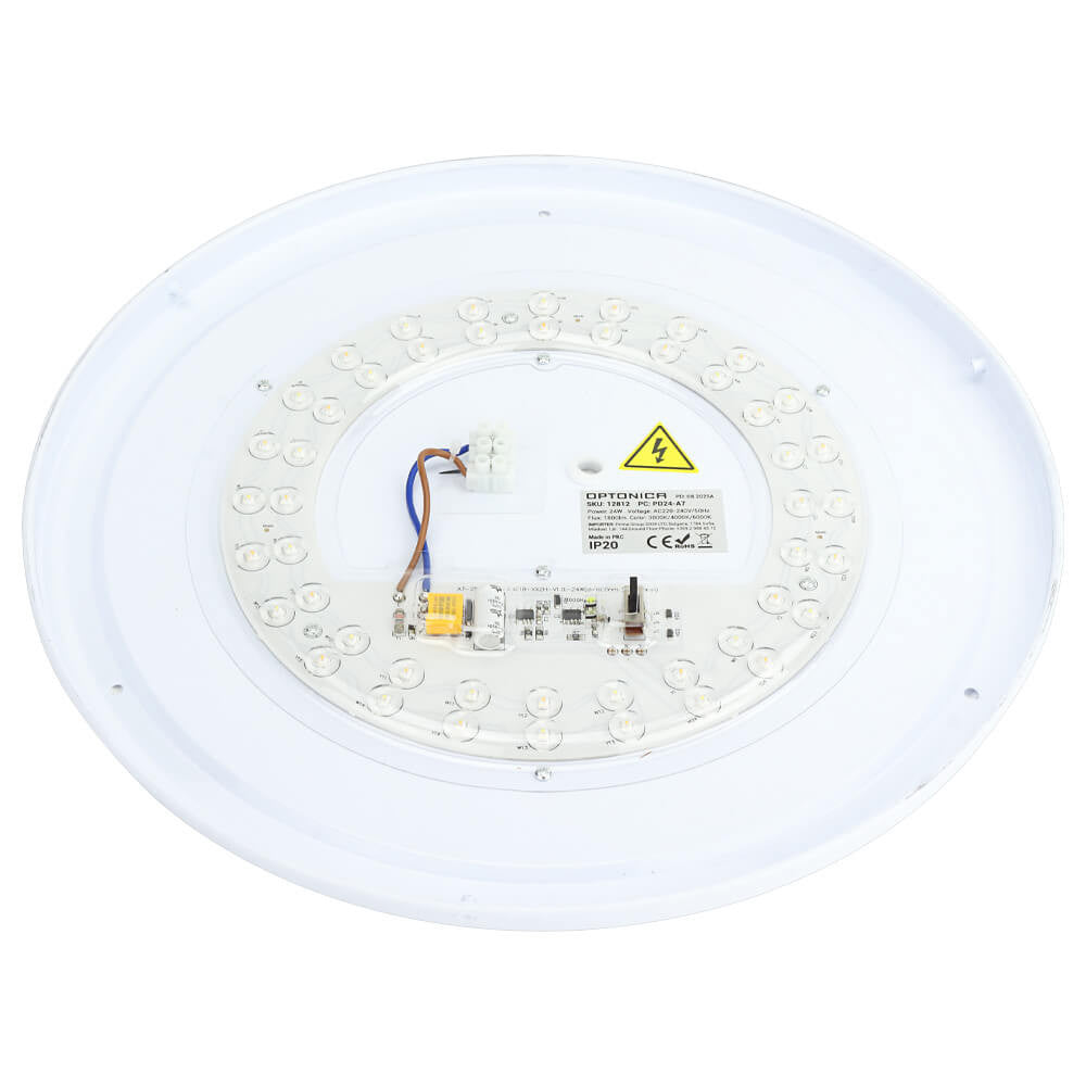 LED Ceiling Light 24W Black/Wood Body CCT - image 6