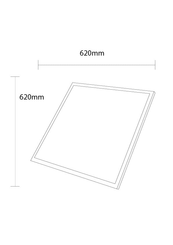 LED PANEL 62*62 36W/AC175-265V 3600LM PF>0.9 CRI>90 2700K - product view